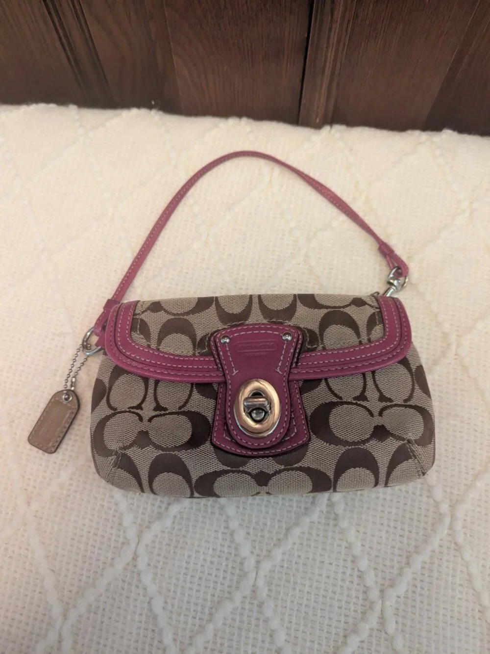 Coach tan pink